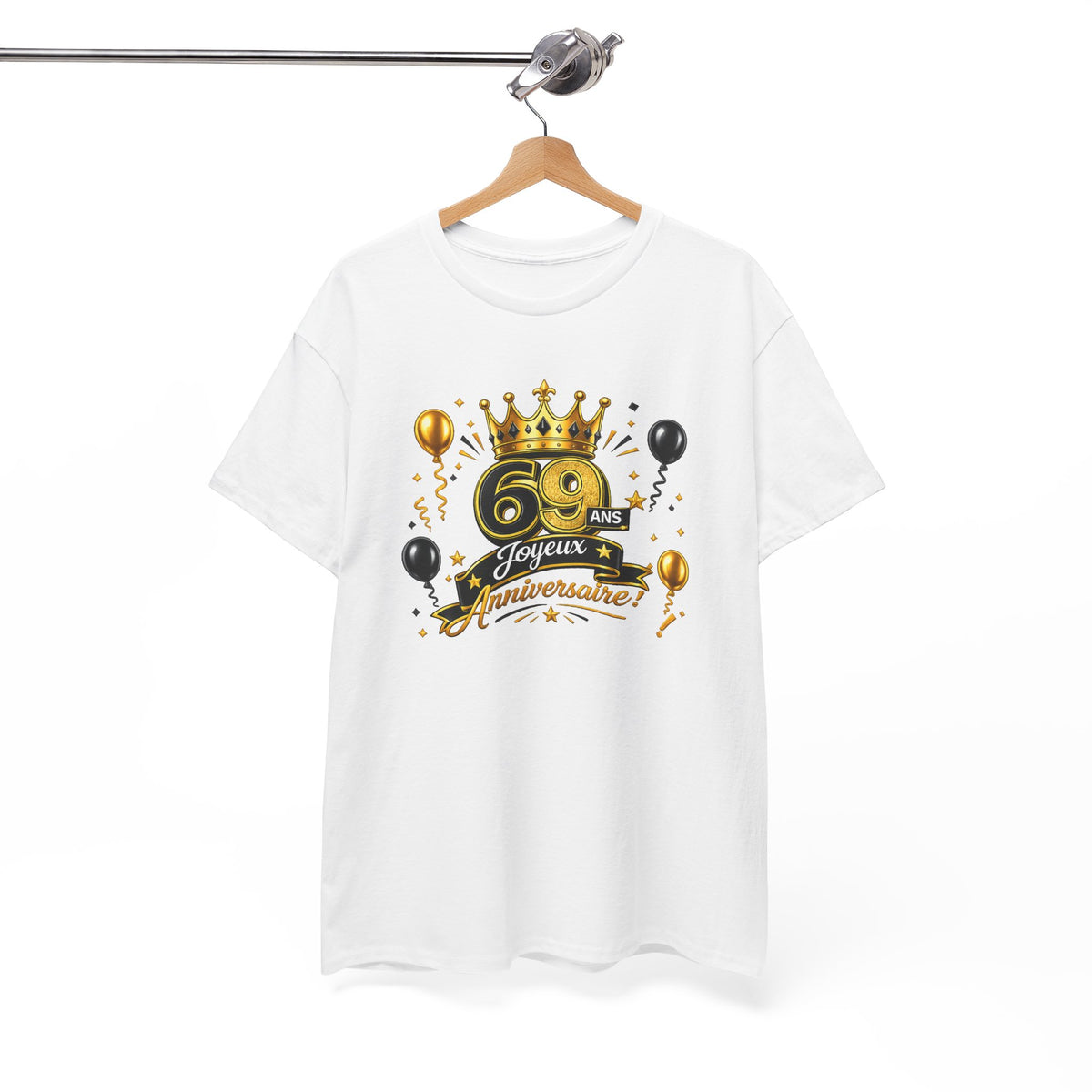 Tee Shirt Anniversaire 69 Ans Homme et Femme – Joyeux Anniversaire – Cadeau 69 Ans
