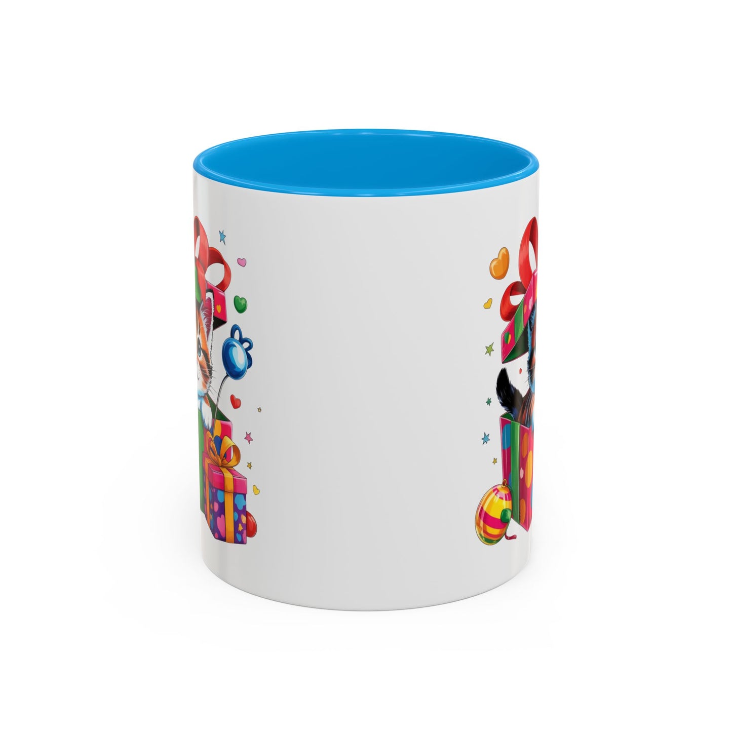 Mug Chaton dans Boîte Cadeau – Tasse Chat Mignon avec Ruban et Cadeaux – Idée Cadeau 325ml