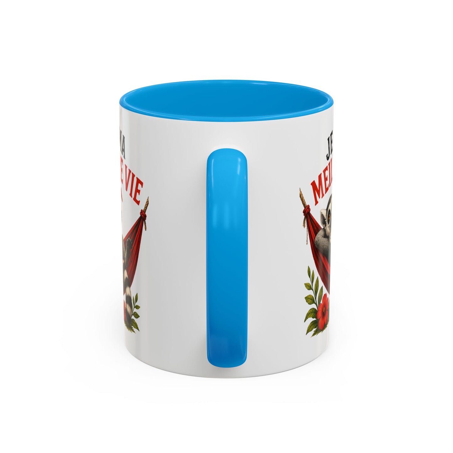 Tasse Lémurien Homme et Femme – Mug Animal Tropical Hamac Vacances Détente – Cadeau Original Amusant 325 ml