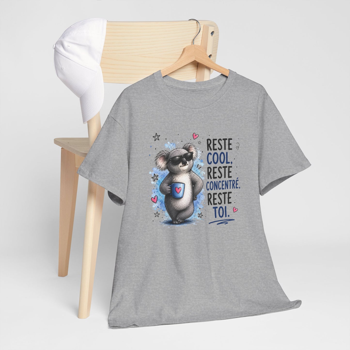 Tee-Shirt Humour Homme et Femme – Koala Drôle avec Lunettes – Idée Cadeau Original Cool Zen Positif Anniversaire