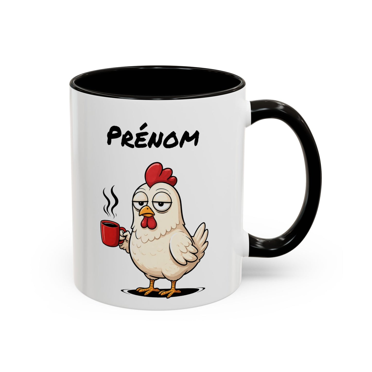 Mug Poule Personnalisable 325ml – Tasse Café Humour Animal Drôle Matin Difficile Cadeau Original
