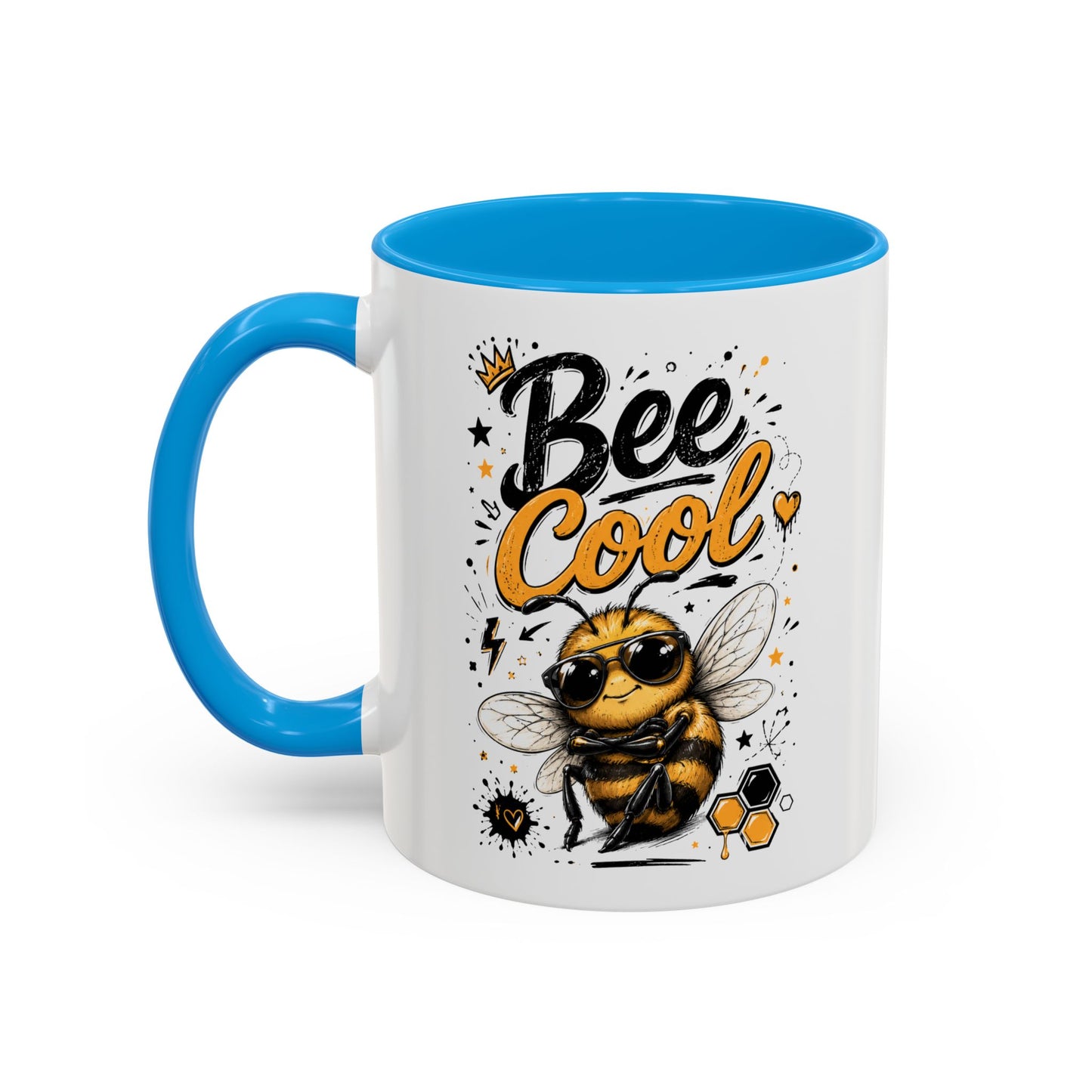 Tasse Abeille Humoristique – Bee Cool – Mug Drôle Abeille avec Lunettes 325ml Idée cadeau
