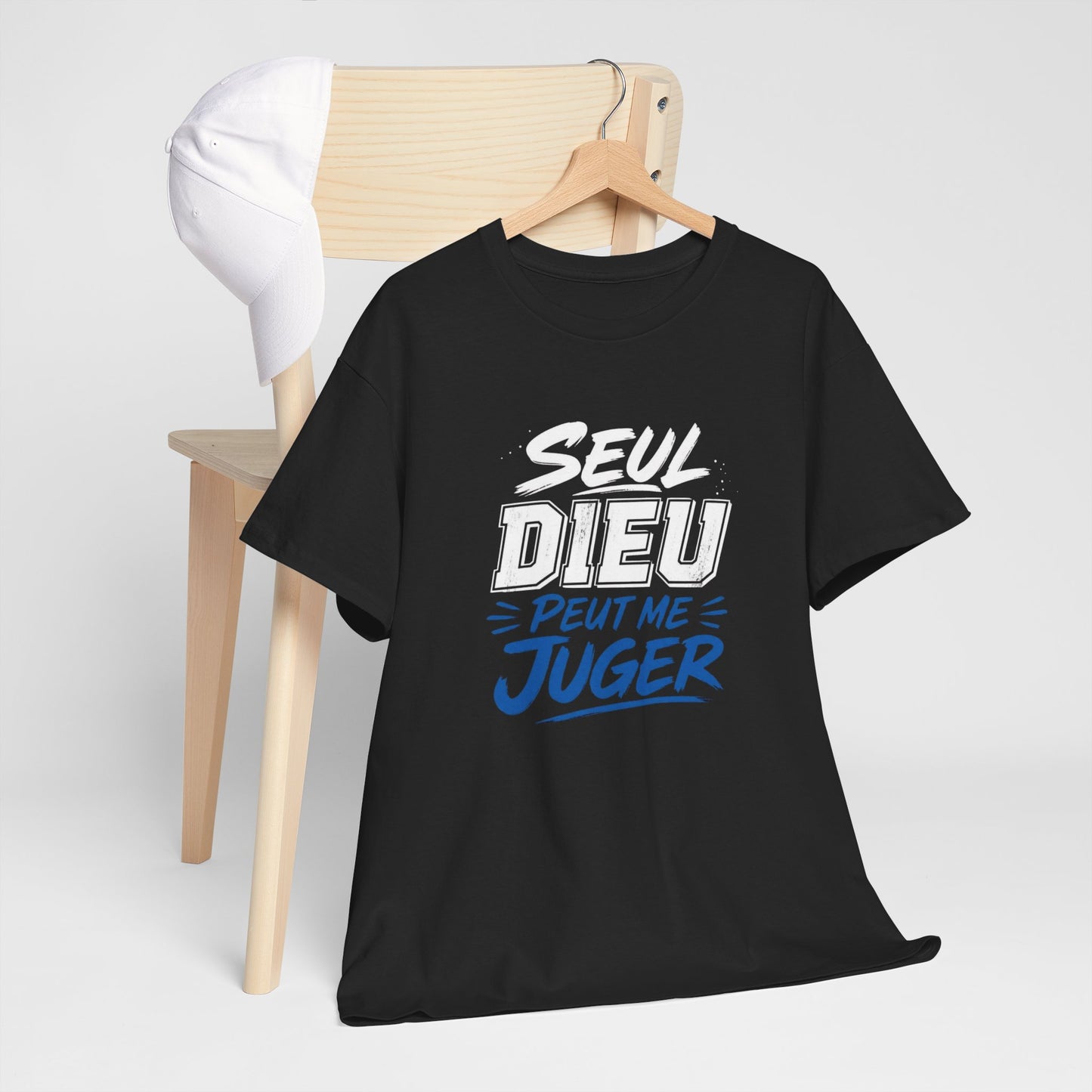 T-Shirt Seul Dieu Peut Me Juger – Tee Shirt Citation Motivation Humour – Cadeau Homme Femme