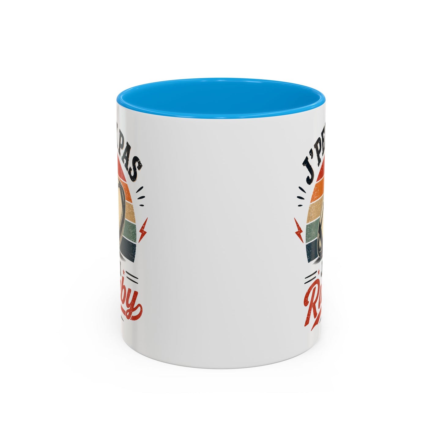 Tasse J’Peux Pas J’Ai Rugby – Mug Rugby Vintage Humoristique – Cadeau Rugbyman Homme Femme 325ml