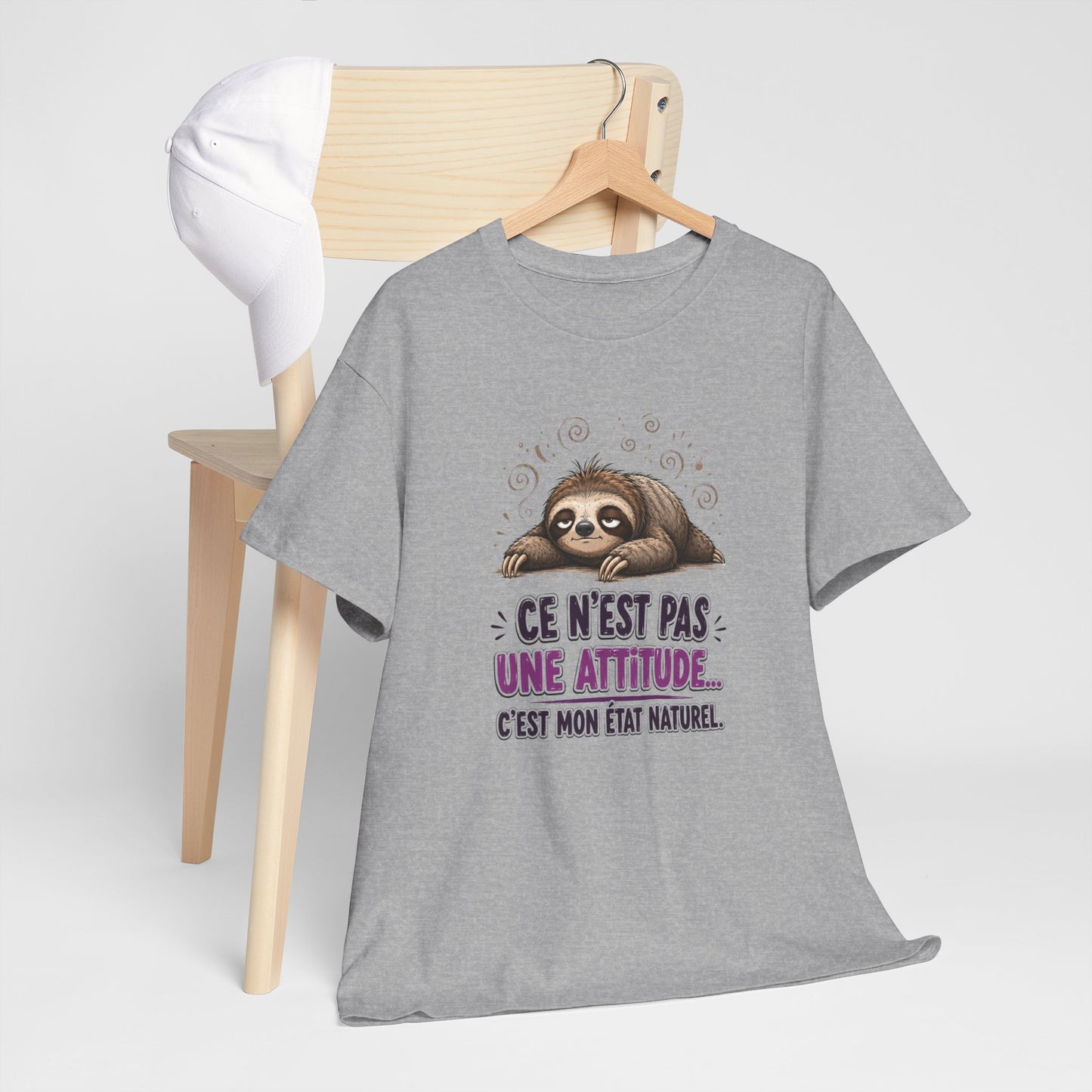 Tee-Shirt Humour Homme et Femme – Paresseux Drôle Fatigué Détente – Idée Cadeau Original Anniversaire
