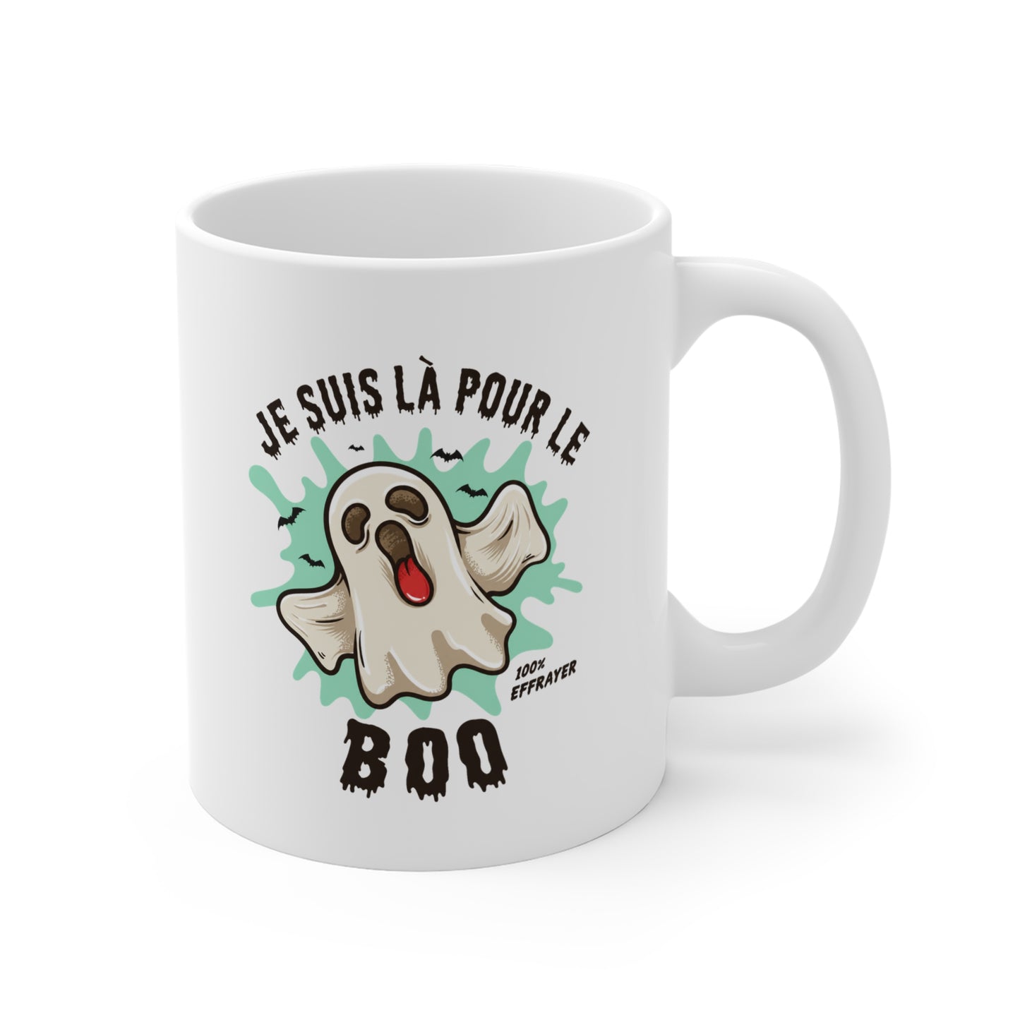 Mug Halloween Fantôme Humour – Tasse Effrayante Drôle Esprit Boo – Cadeau Halloween Homme et Femme