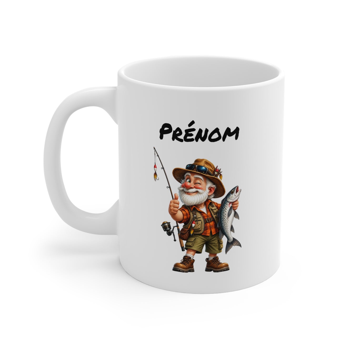 Mug Pêcheur Personnalisable avec Prénom – Homme – Tasse Passion Pêche – Cadeau Original Personnalisé pour Pêcheur