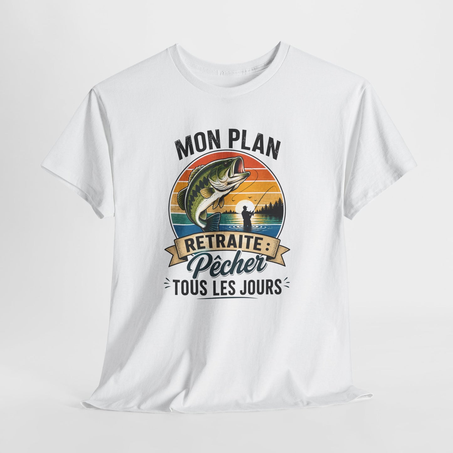 T-Shirt Retraite Homme Pêche – Cadeau Retraité Pêcheur – Passion Pêche Poisson  – Idée Cadeau Départ en Retraite