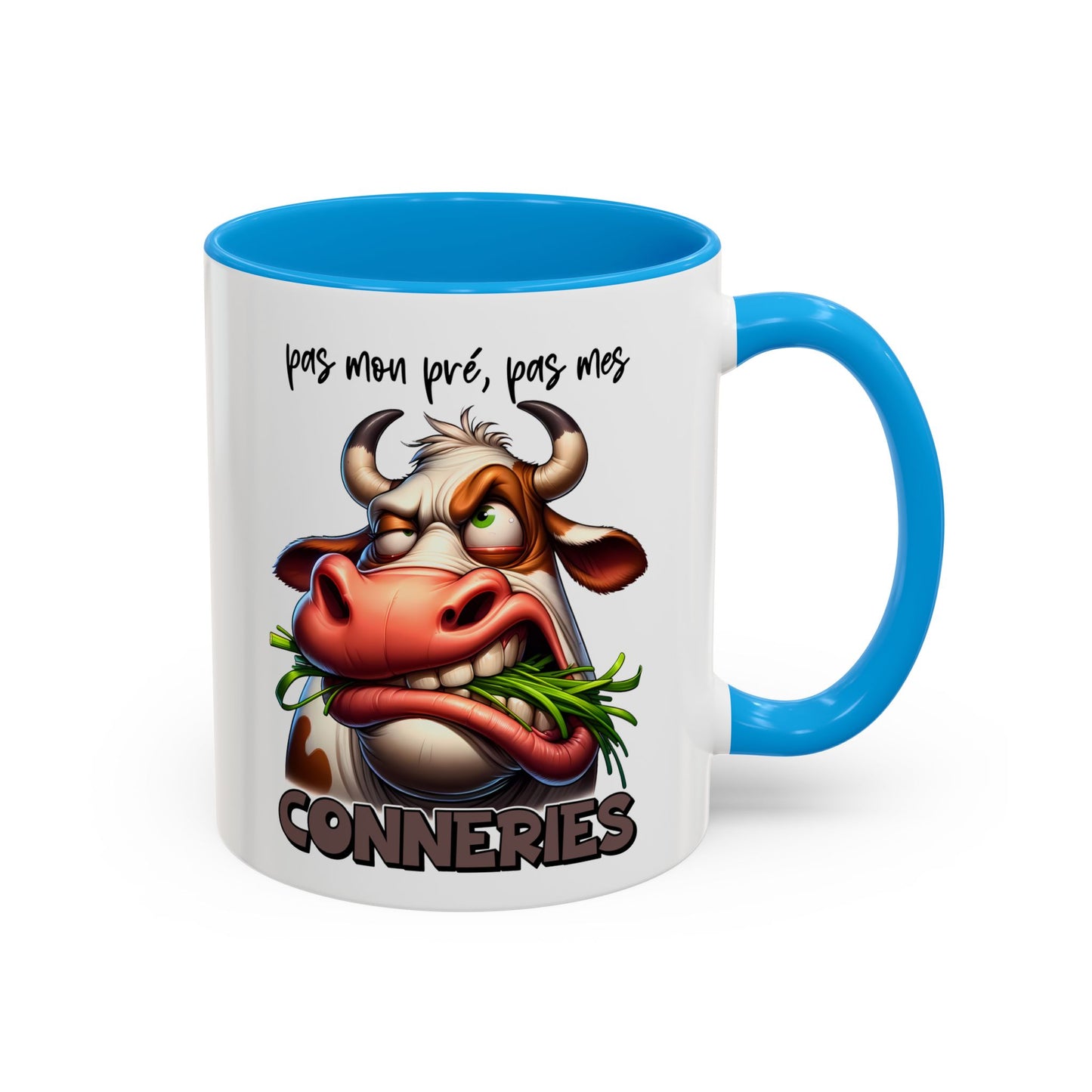 Tasse Pas Mon Pré Pas Mes Conneries – Mug Humour Vache Drôle Sarcastique 325ml