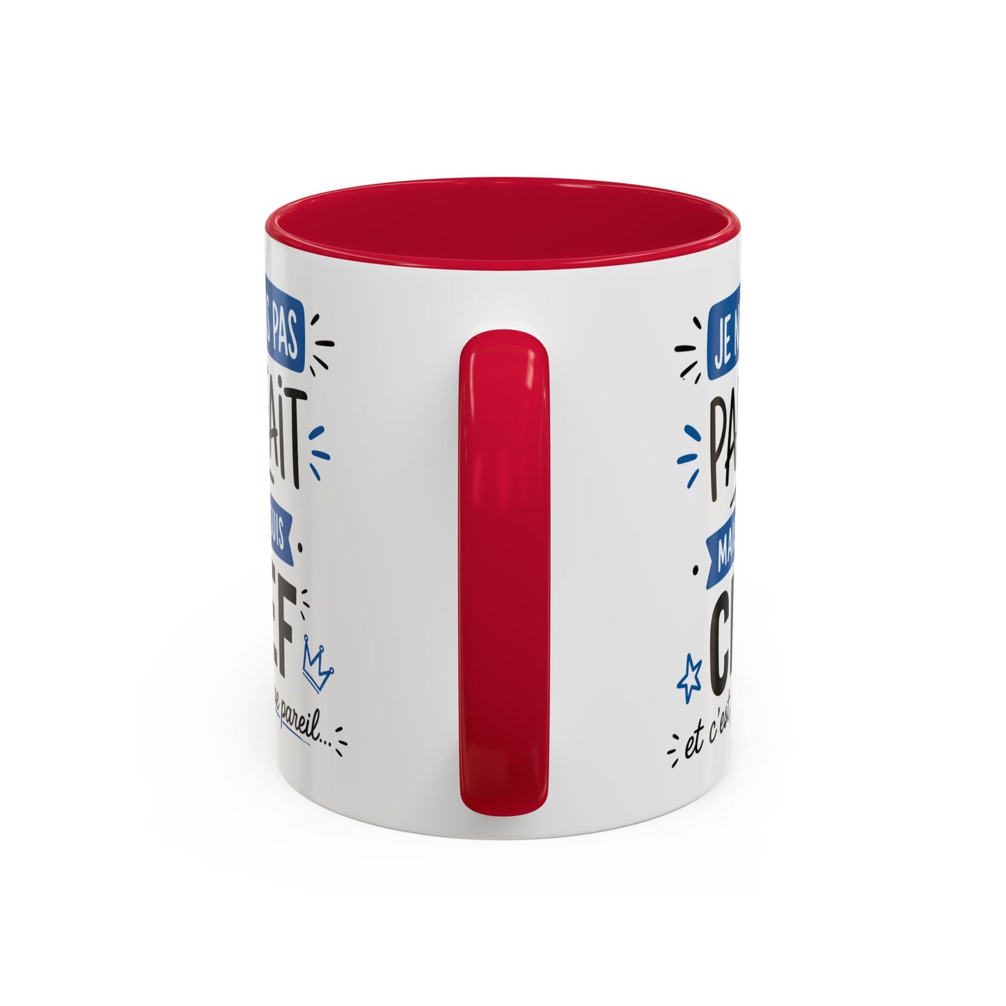 Tasse Je Ne Suis Pas Parfait Mais Je Suis Chef – Mug Humour Travail Management – Cadeau Chef Responsable 325ml