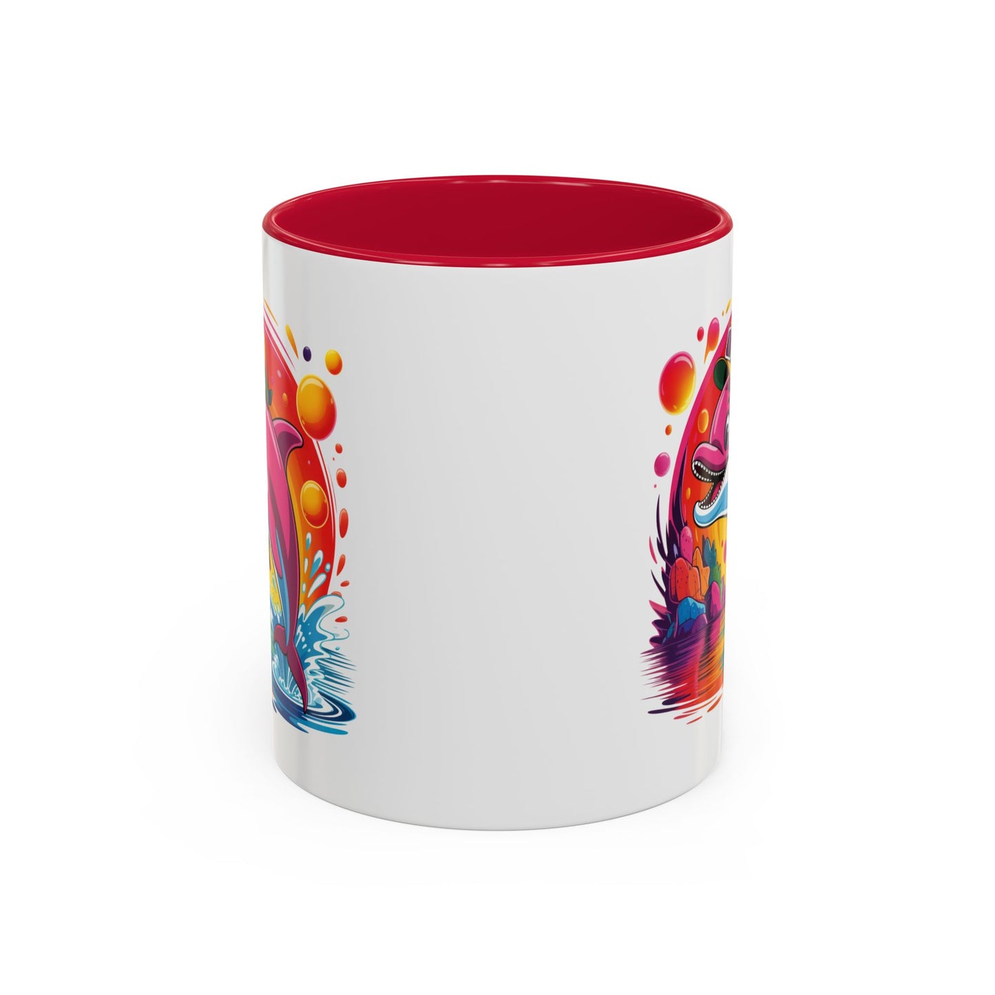 Mug Dauphin Coloré avec Casquette – Tasse Océan Kawaii Design Tropical et Fun – Cadeau Original 325ml