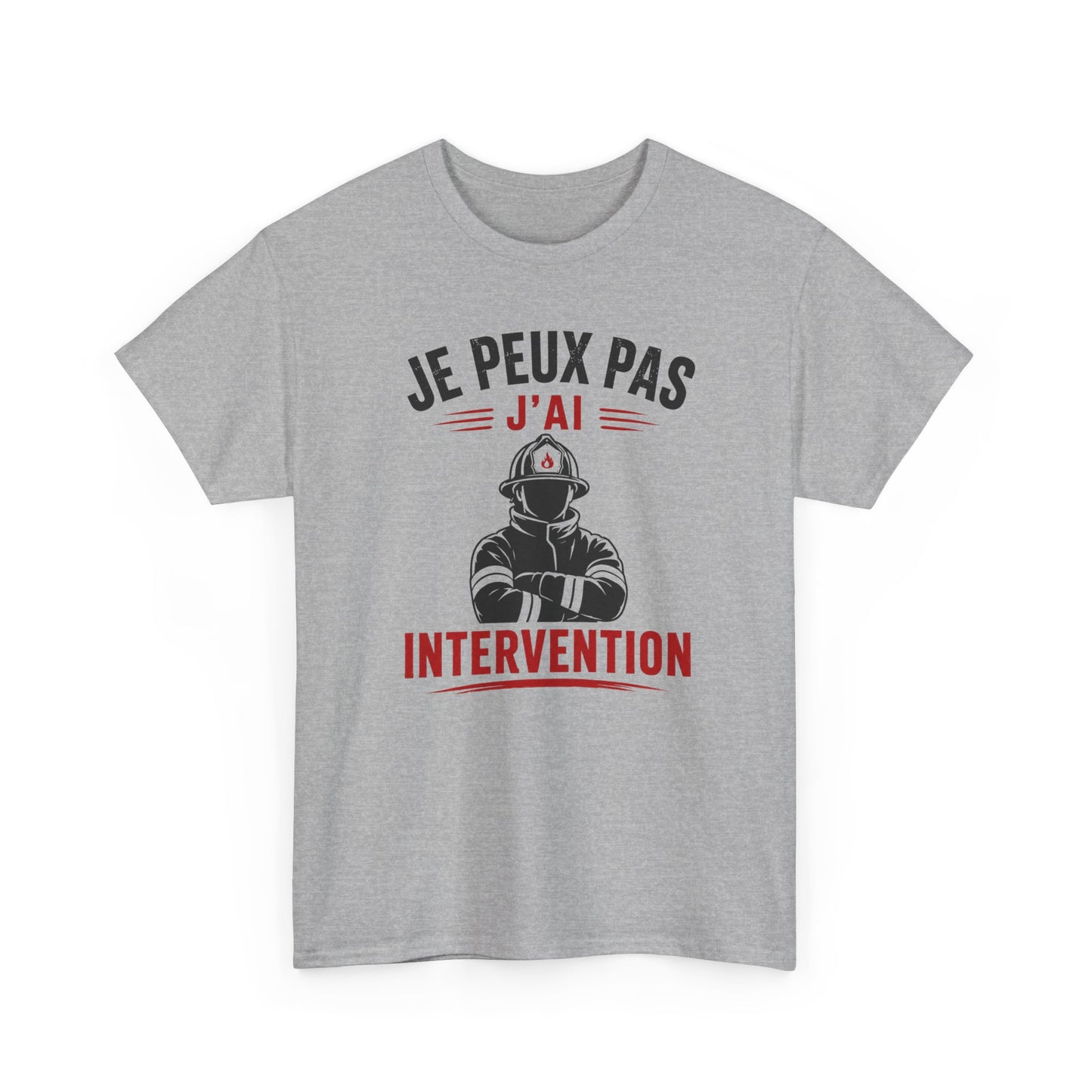 Tee-Shirt Pompier Homme et Femme – Sapeur-Pompier Intervention Secours – Cadeau Original pour Pompier Professionnel ou Volontaire