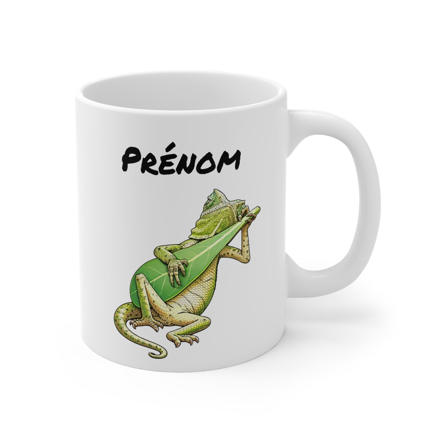 Tasse Lézard Personnalisable avec Prénom – Mug Animal Musique Original – Cadeau Créatif Nature 325ml