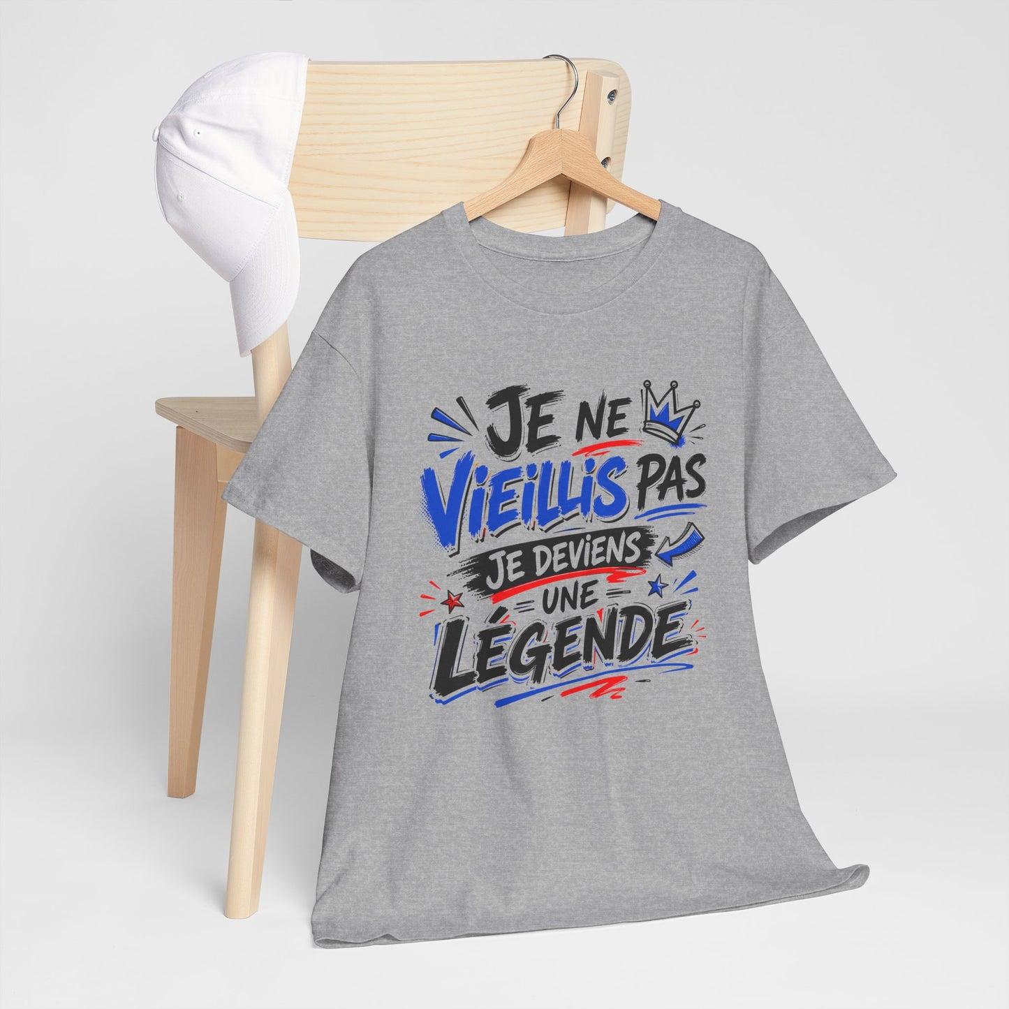 Tee-Shirt Je Ne Vieillis Pas Je Deviens Une Légende – Cadeau Humour Homme Femme Anniversaire