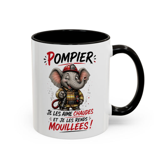 Tasse Pompier Je Les Aime Chaudes Et Je Les Rends Mouillées – Mug Humour Sapeur-Pompier – Cadeau Homme Femme 325ml