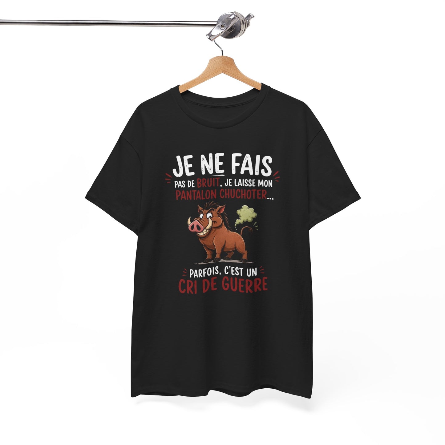 Tee-Shirt Humour Pet Sanglier – Je Ne Fais Pas De Bruit Je Laisse Mon Pantalon Chuchoter – Cadeau Drôle Homme Femme Adulte