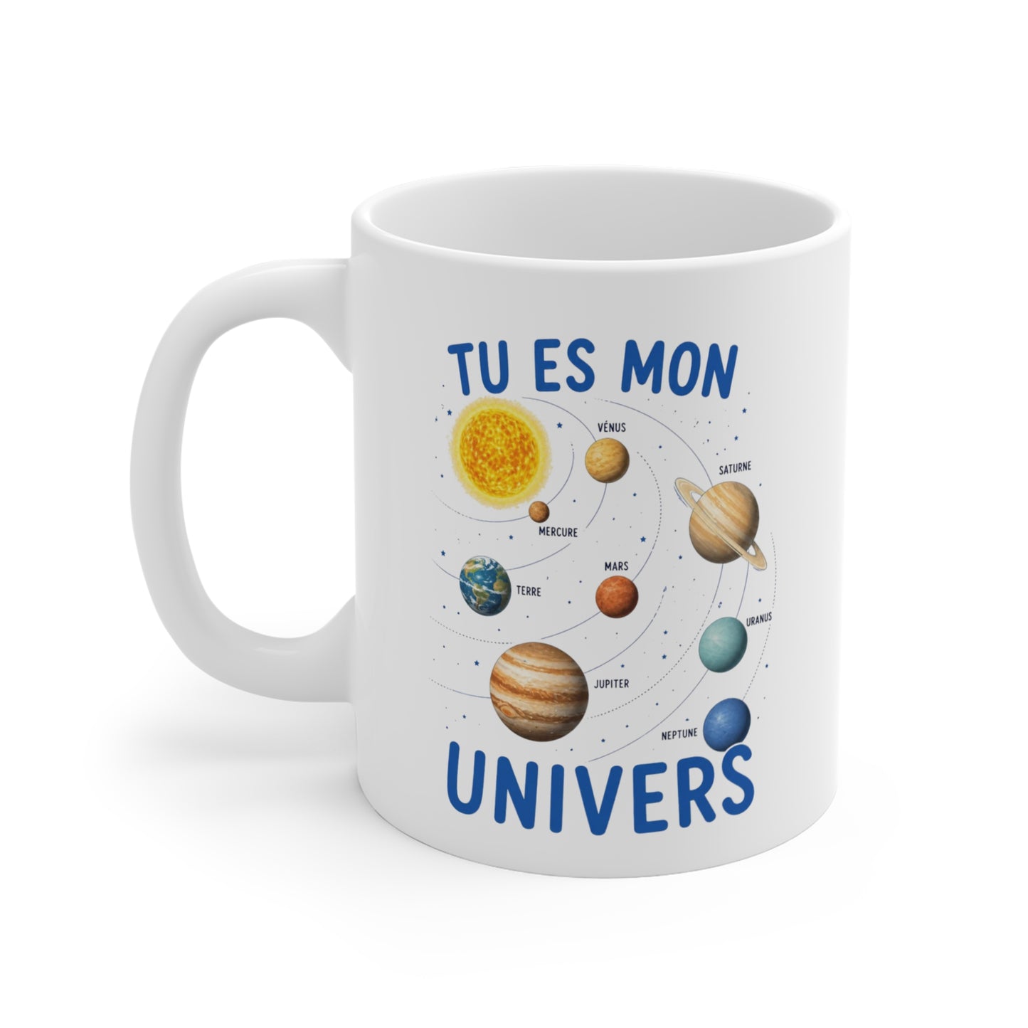 Tasse Tu Es Mon Univers – Mug Romantique Système Solaire – Cadeau Amour Homme Femme 325ml