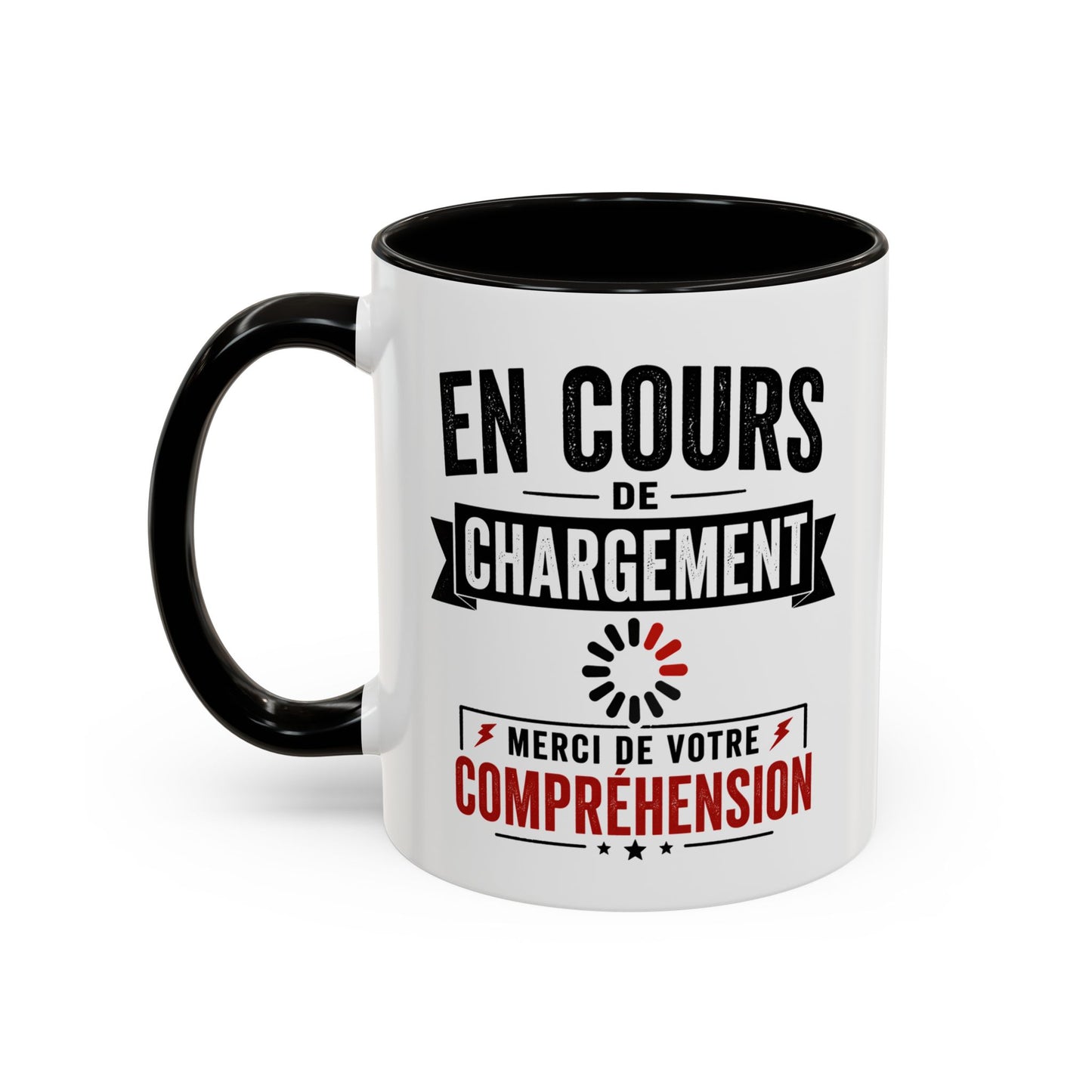 Mug Drôle Couple et Famille – En Cours de Chargement Merci de Votre Compréhension – Cadeau Humour Quotidien 325ml