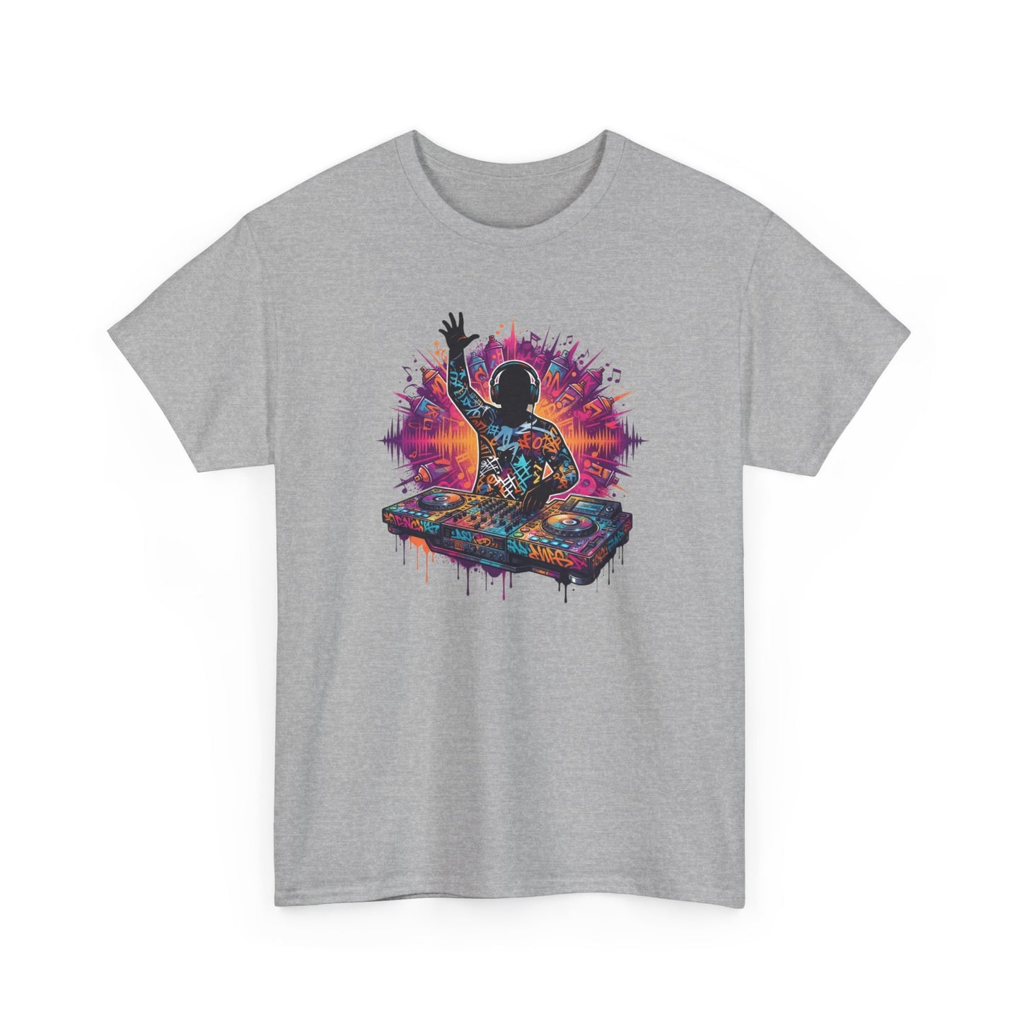 Tee-Shirt DJ Homme et Femme – Cadeau Disc Jockey Musique Électronique – Platine Mixage Casque Soirée Festival Idée Cadeau Originale