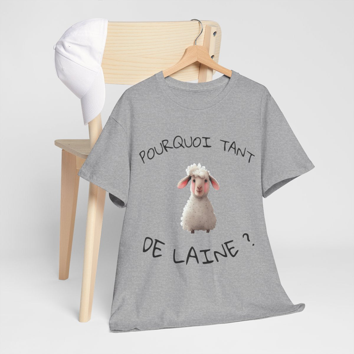Tee shirt Unisex Pourquoi tant de laine ? Idée cadeau mouton humour drôle amusant Agriculteur