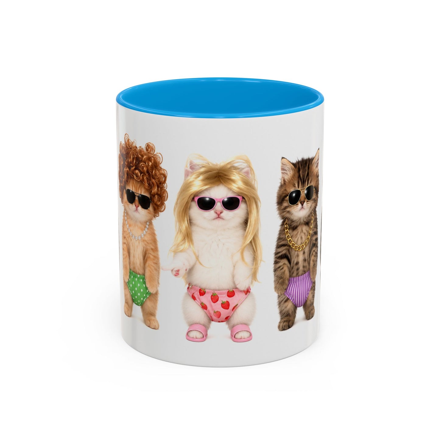 Tasse Chats Rigolos en Sous-Vêtements – Mug Humour Chatons Kawaii – Cadeau Femme Homme Amoureux des Chats 325ml