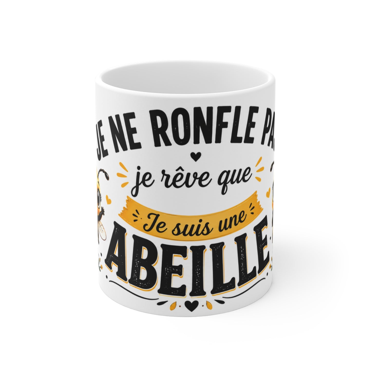 Tasse Je Ne Ronfle Pas Je Rêve Que Je Suis Une Abeille – Mug Abeille Humour et Kawaii – Cadeau Original 325ml