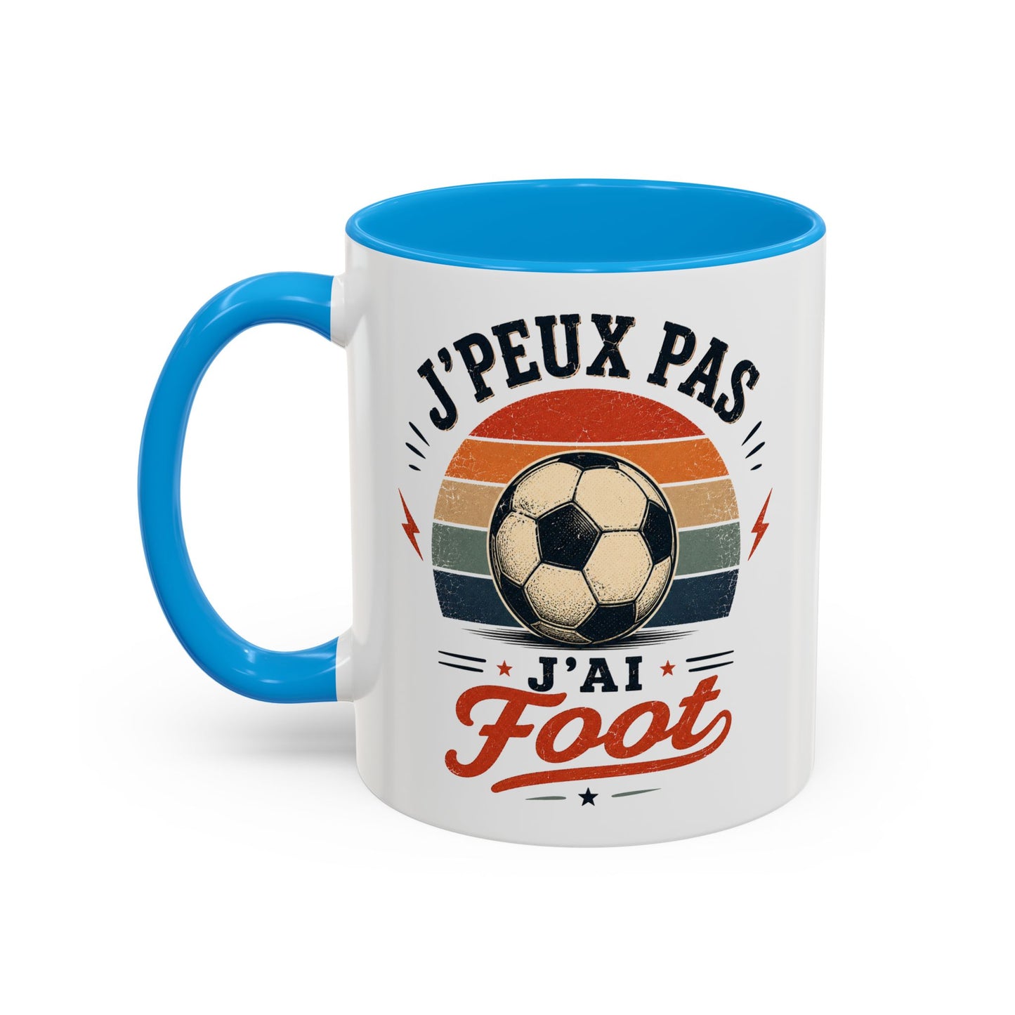 Tasse J’Peux Pas J’Ai Foot – Mug Football Vintage Humoristique – Cadeau Footballeur Homme Femme 325ml
