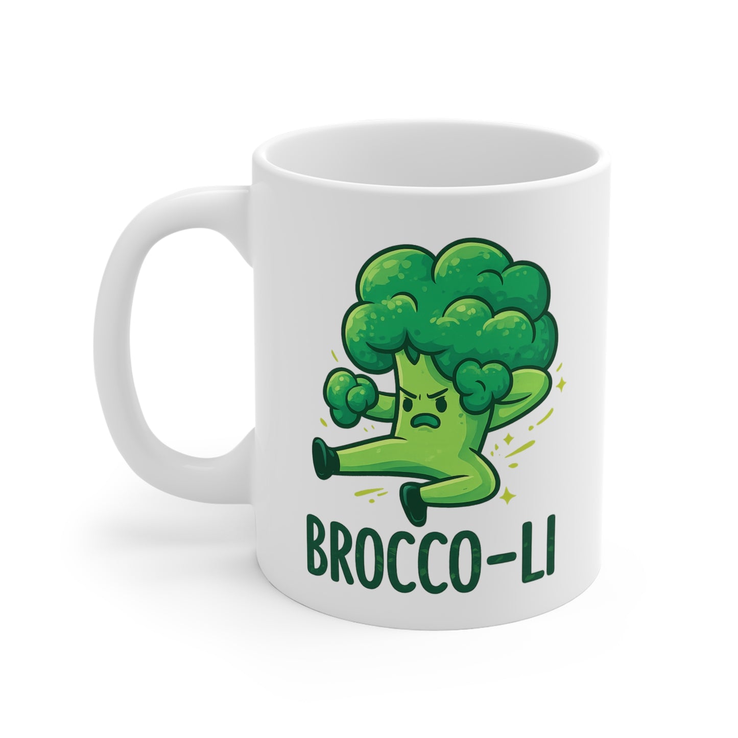 Mug Brocoli Drôle – Brocco Li – Tasse Humoristique Jeu de Mot – Cadeau Original Légume Mignon 325 ml