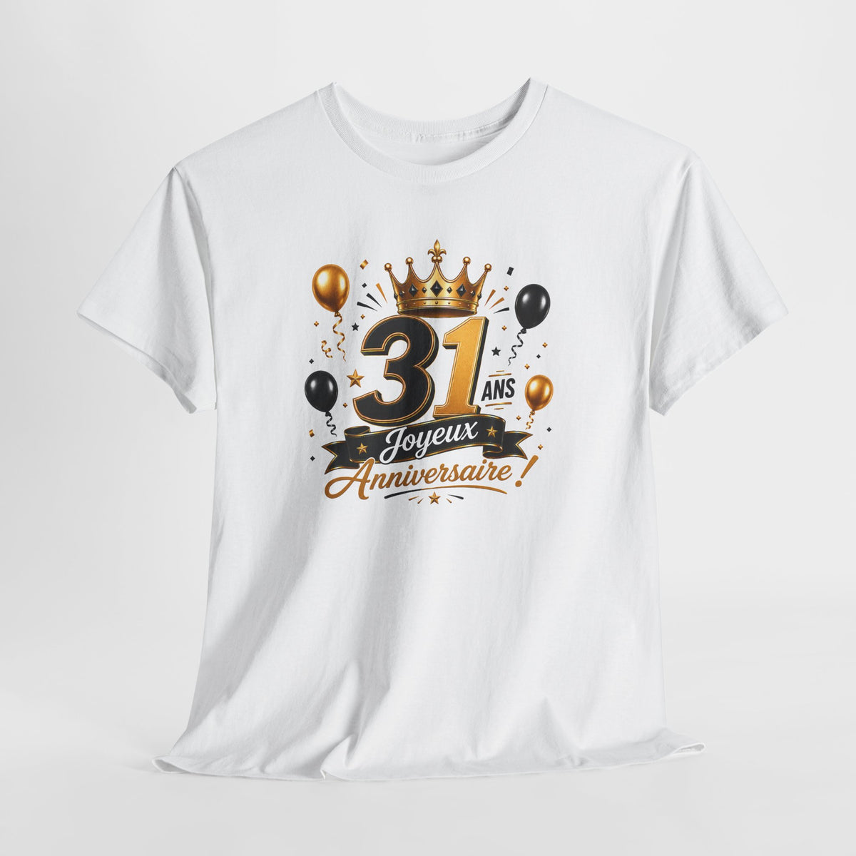 Tee Shirt Anniversaire 31 Ans Homme et Femme Joyeux Anniversaire Cadeau 31 Ans Idée Cadeau Adulte