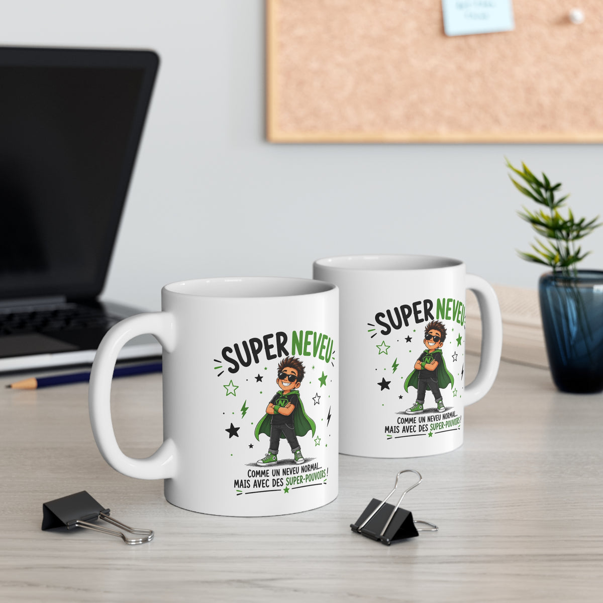 Mug Super Neveu – Tasse Humoristique pour Neveu – Idée Cadeau Originale et Drôle – Anniversaire Noël Famille