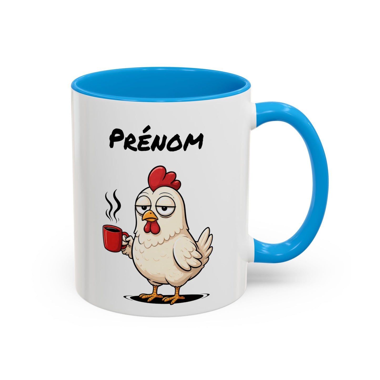Mug Poule Personnalisable 325ml – Tasse Café Humour Animal Drôle Matin Difficile Cadeau Original