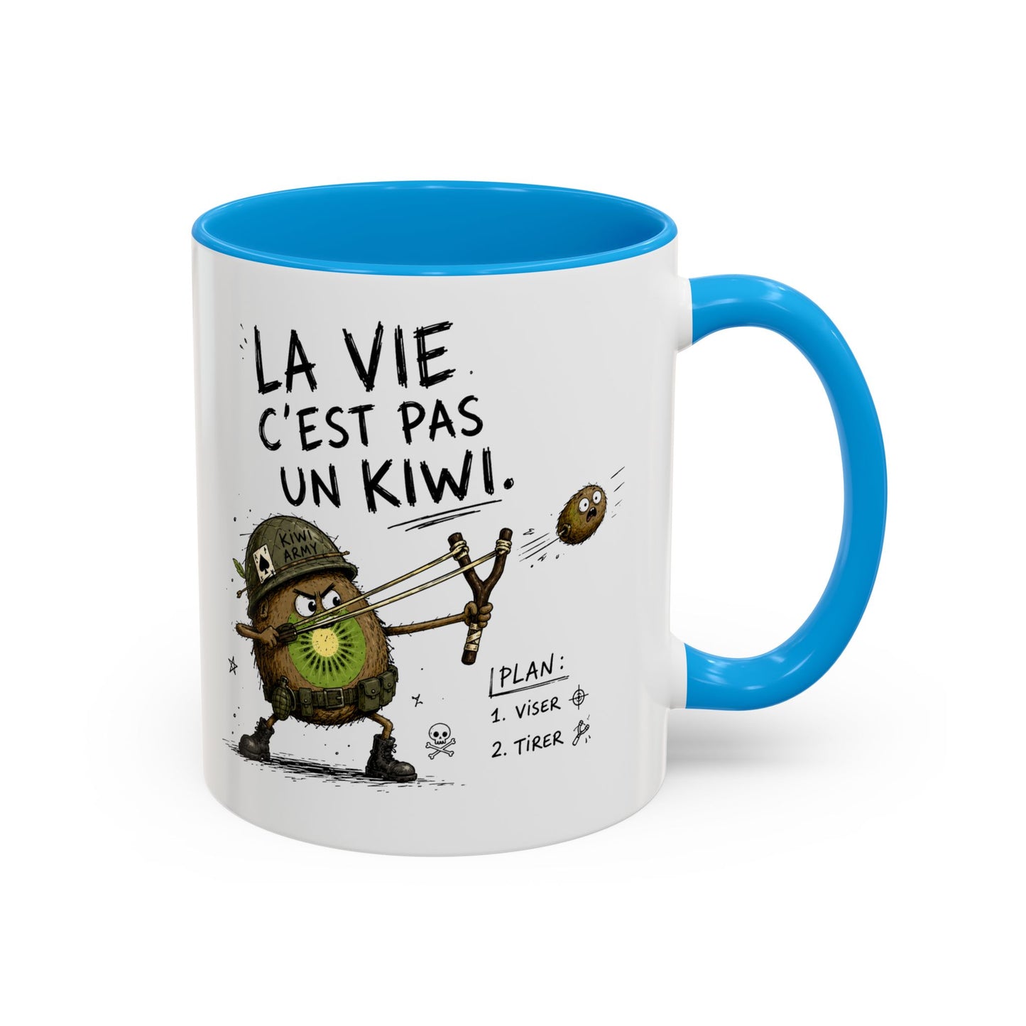 Tasse La Vie C’est Pas Un Kiwi – Mug Humour Kiwi Soldat – Cadeau Original Homme Femme 325ml