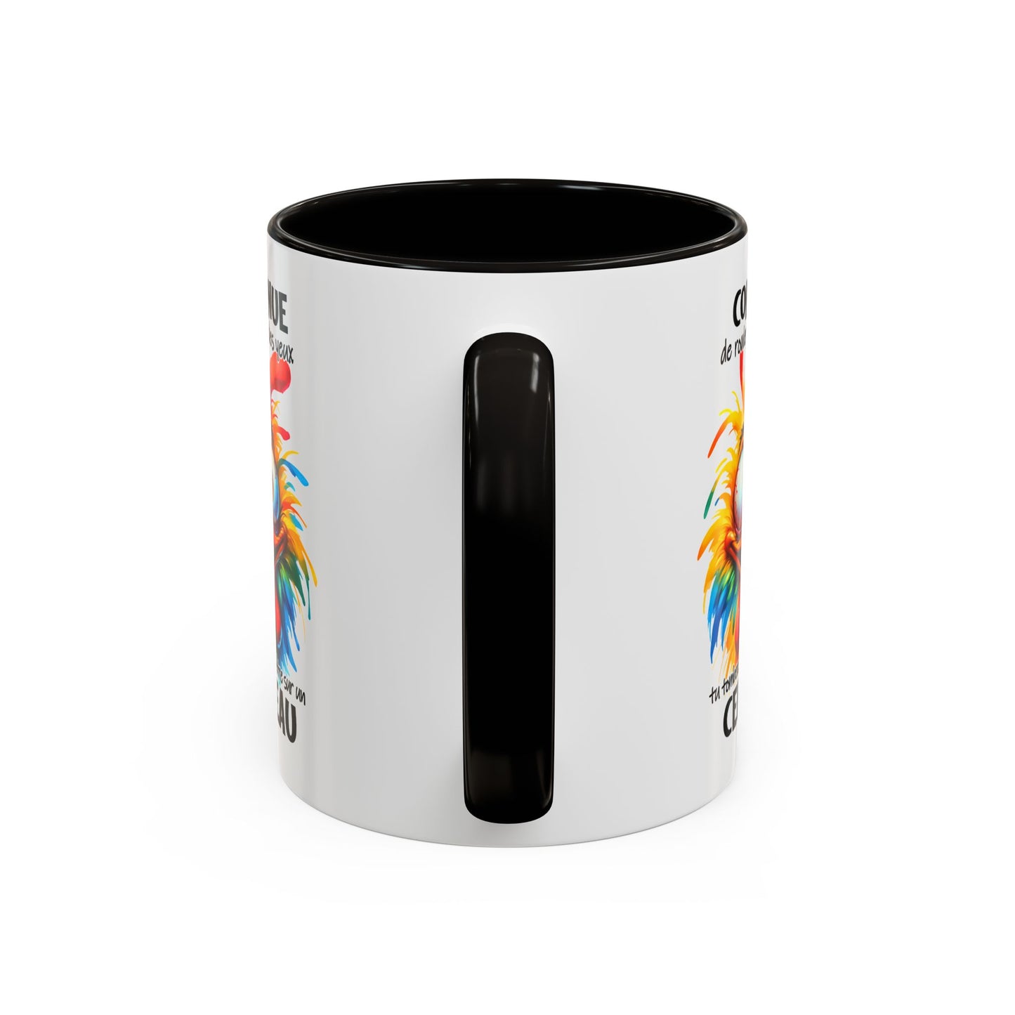 Tasse Continue De Rouler Des Yeux Tu Tomberas Peut-Être Sur Un Cerveau – Mug Humour Drôle Cartoon 325ml