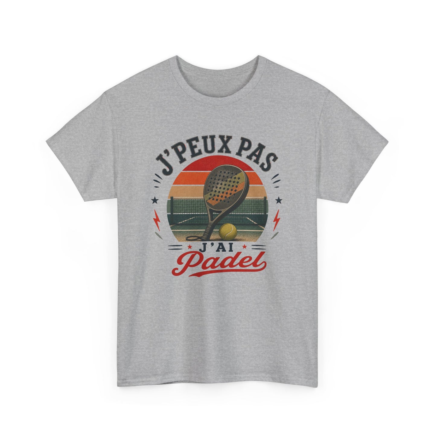 T-Shirt J’Peux Pas J’Ai Padel – Tee Shirt Humour Joueur Padel Vintage – Cadeau Sport Homme Femme