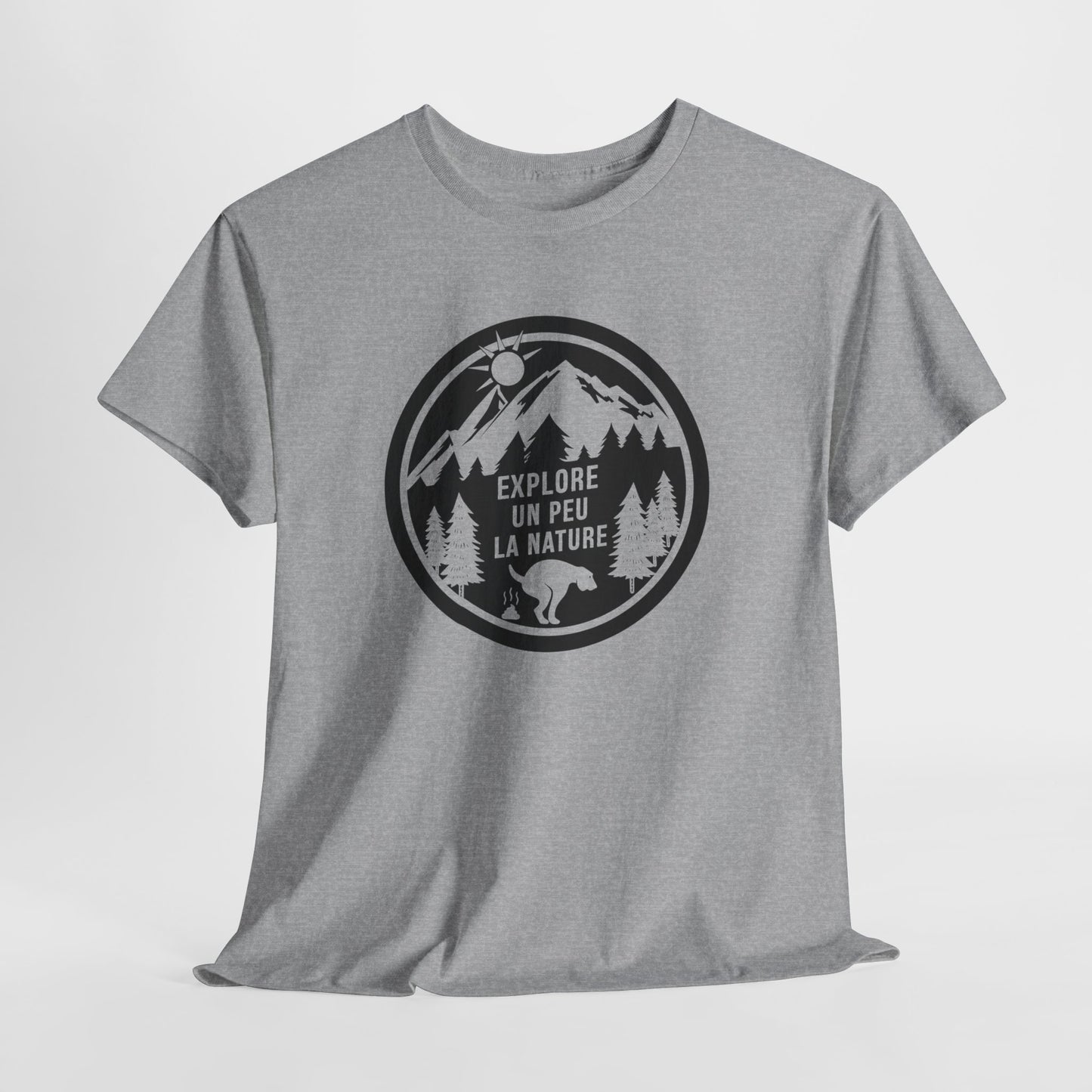 T-Shirt Chien Homme et Femme – Humour Promenade Randonnée Nature – Cadeau Propriétaire de Chien – Amoureux Animaux Plein Air
