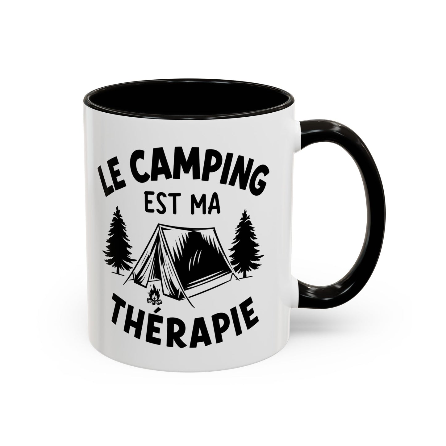 Tasse Camping Homme et Femme – Le Camping est ma Thérapie – Mug Humour Nature Plein Air – Cadeau Original pour Campeur – 325 ml