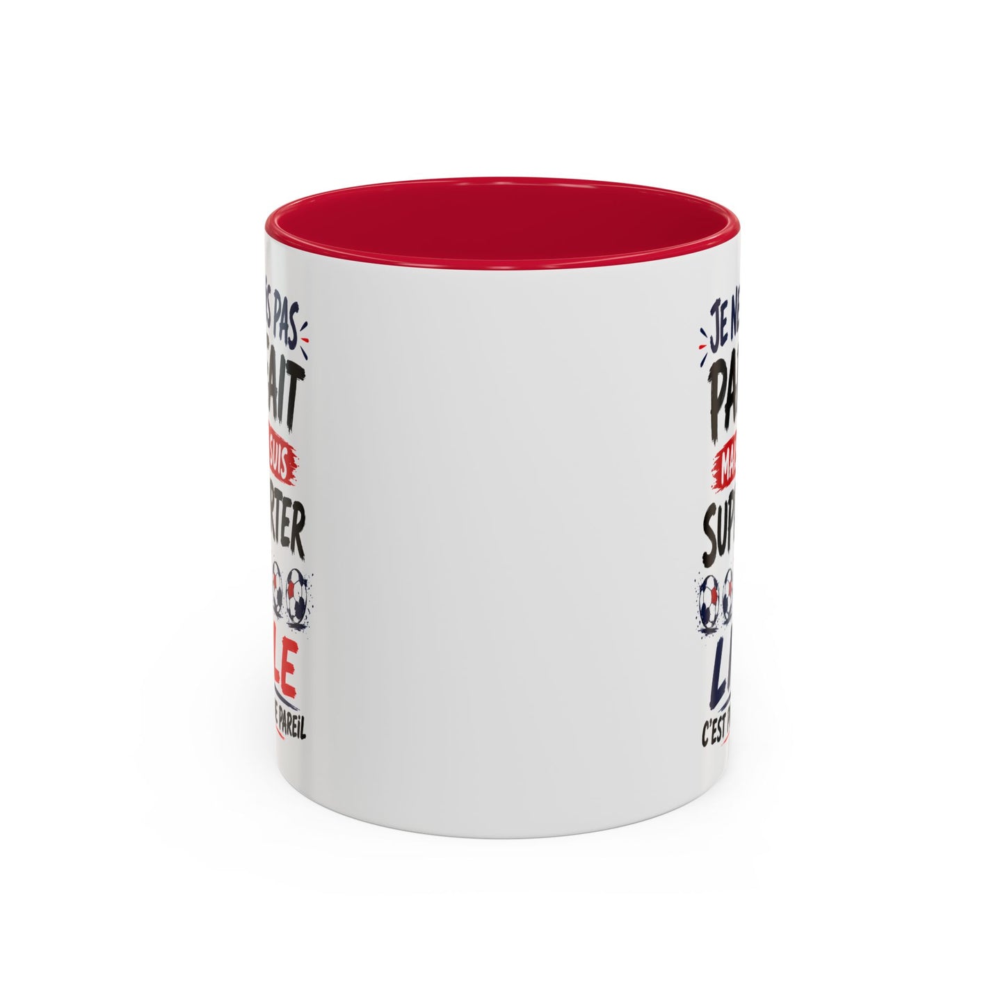 Tasse Je Ne Suis Pas Parfait Mais Je Suis Supporter de Lille – Mug Humour Football – Cadeau Homme Femme 325ml