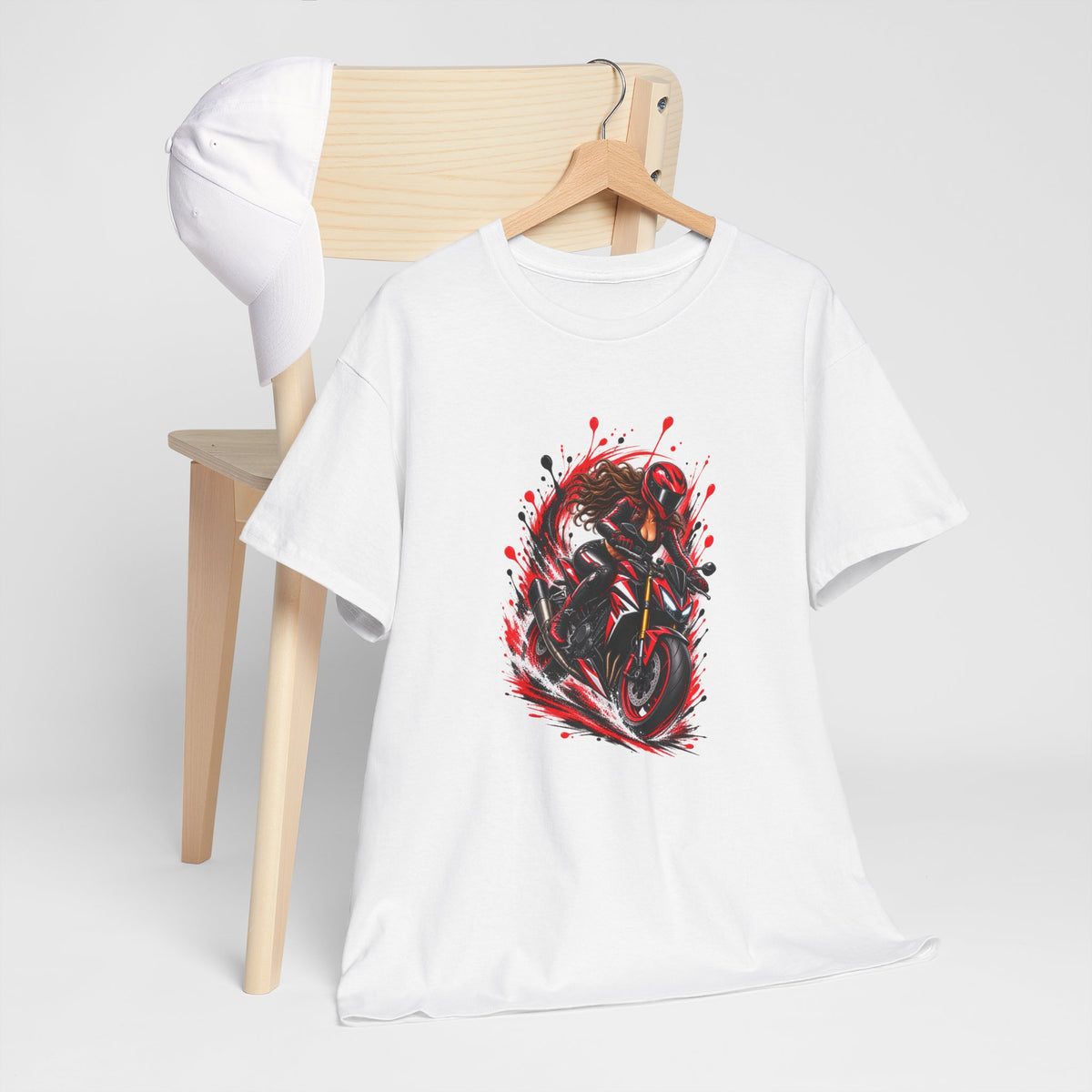 Tee Shirt Moto Femme – Motarde Passionnée de Vitesse – T-Shirt Moto Sportive Cadeau Original Femme