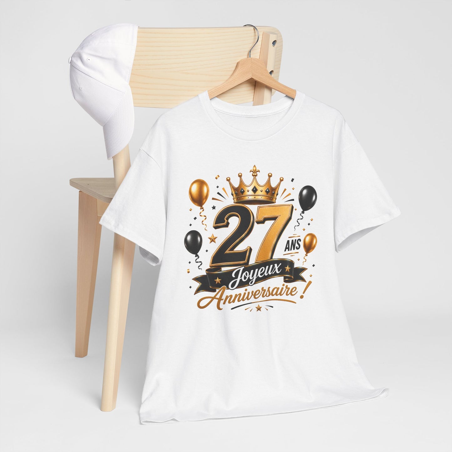 Tee Shirt Anniversaire 27 Ans Homme et Femme Joyeux Anniversaire Cadeau 27 Ans Idée Cadeau Adulte