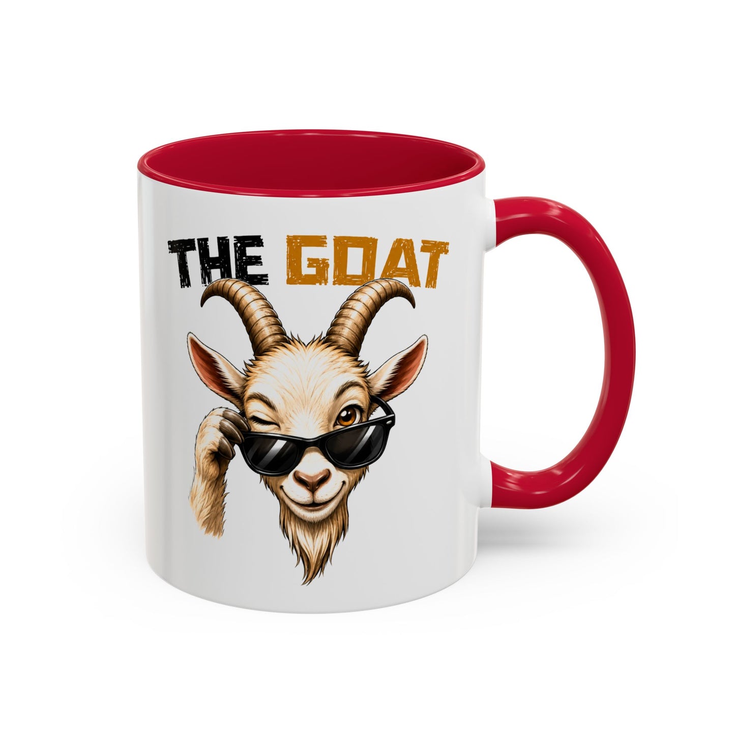 Tasse Humoristique Chèvre “The Goat” – Mug Animal Drôle et Stylé avec Lunettes – Cadeau Fun 325ml