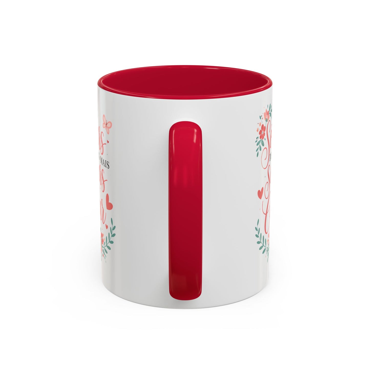 Tasse Sœurs de Cœur “Pas sœurs de sang mais sœurs de cœur” – Mug Cadeau Amitié Femme Floral Élégant