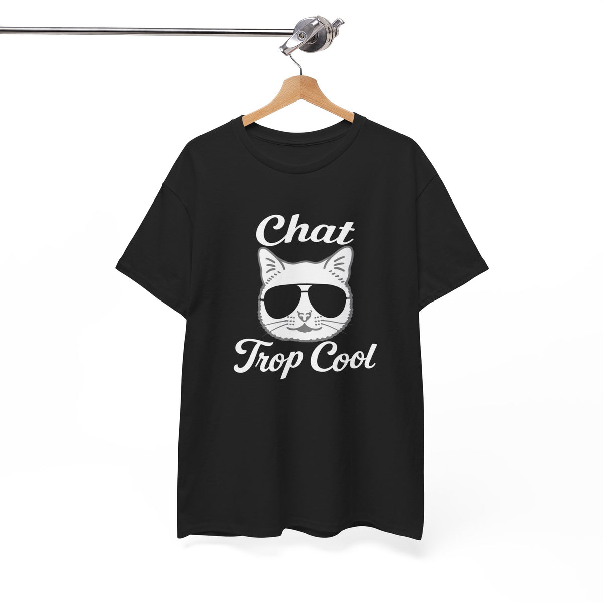 Tee Shirt Chat Homme Femme – Chat avec Lunettes de Soleil – Humour Félin Idée Cadeau Amoureux des Chats