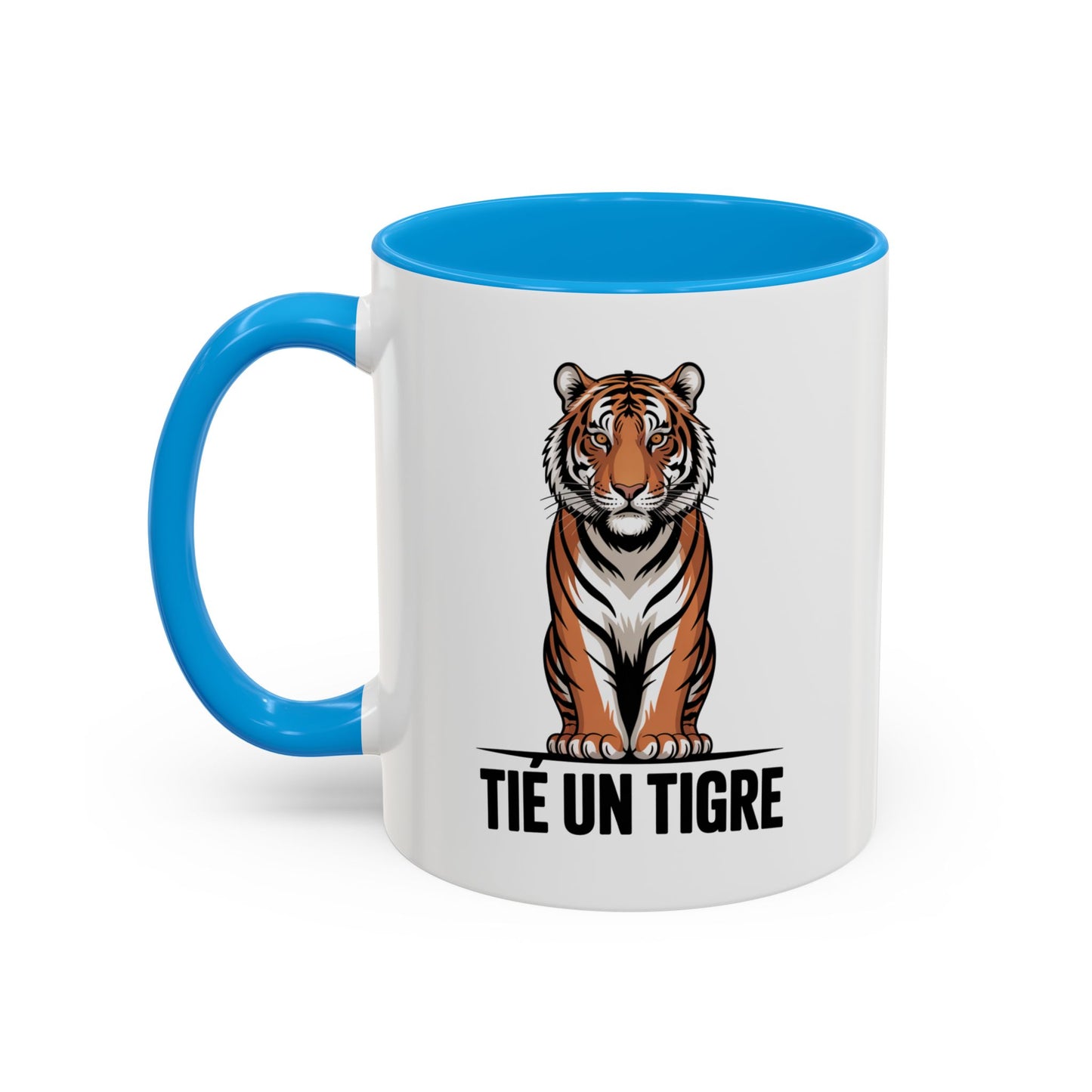 Tasse Humour Motivation – Mug Tié un Tigre – Expression Inspirante – Cadeau Original – Céramique 325ml