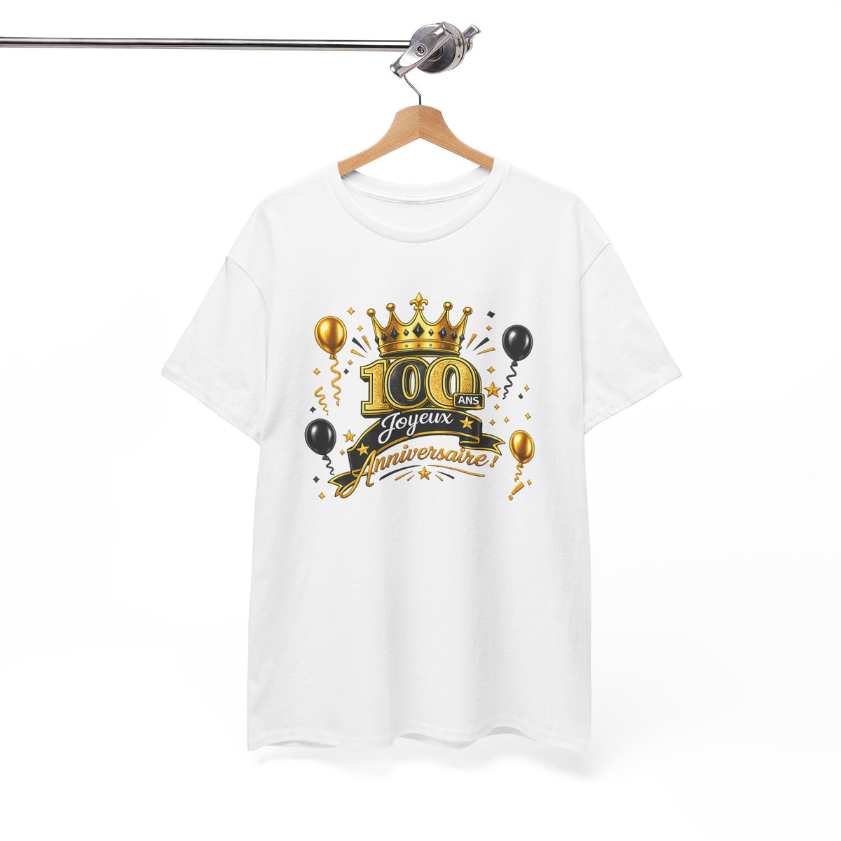 Tee Shirt Anniversaire 100 Ans Homme et Femme – Joyeux Anniversaire – Cadeau 100 Ans