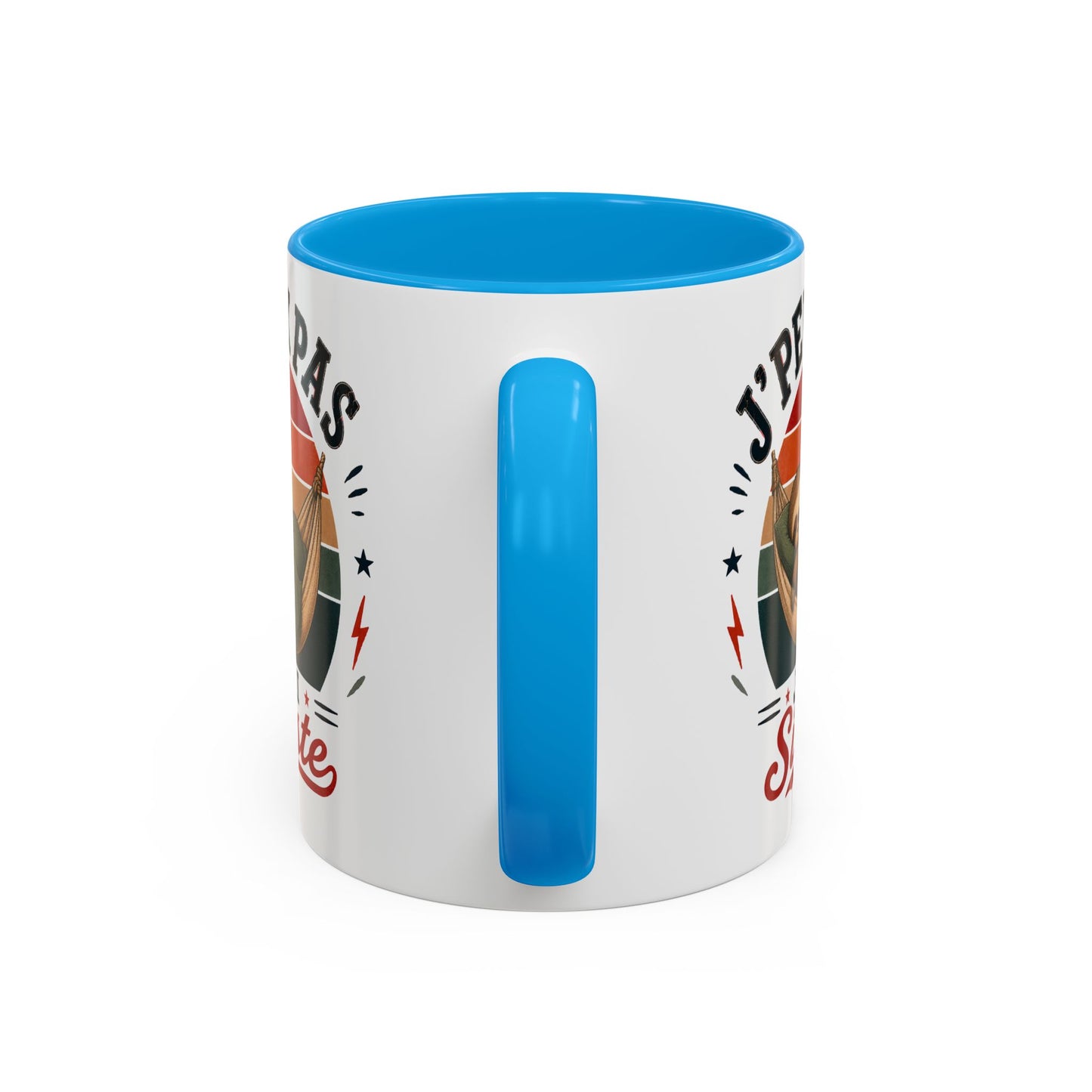 Tasse J’Peux Pas J’Ai Sieste – Mug Humour Paresseux Relaxation Vintage – Cadeau Détente Homme Femme 325ml
