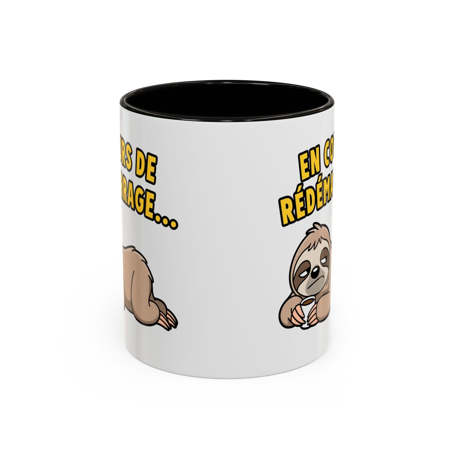 Mug Drôle En Cours de Redémarrage – Tasse Humoristique Paresseux et Café – Cadeau Humour Bureau 325ml