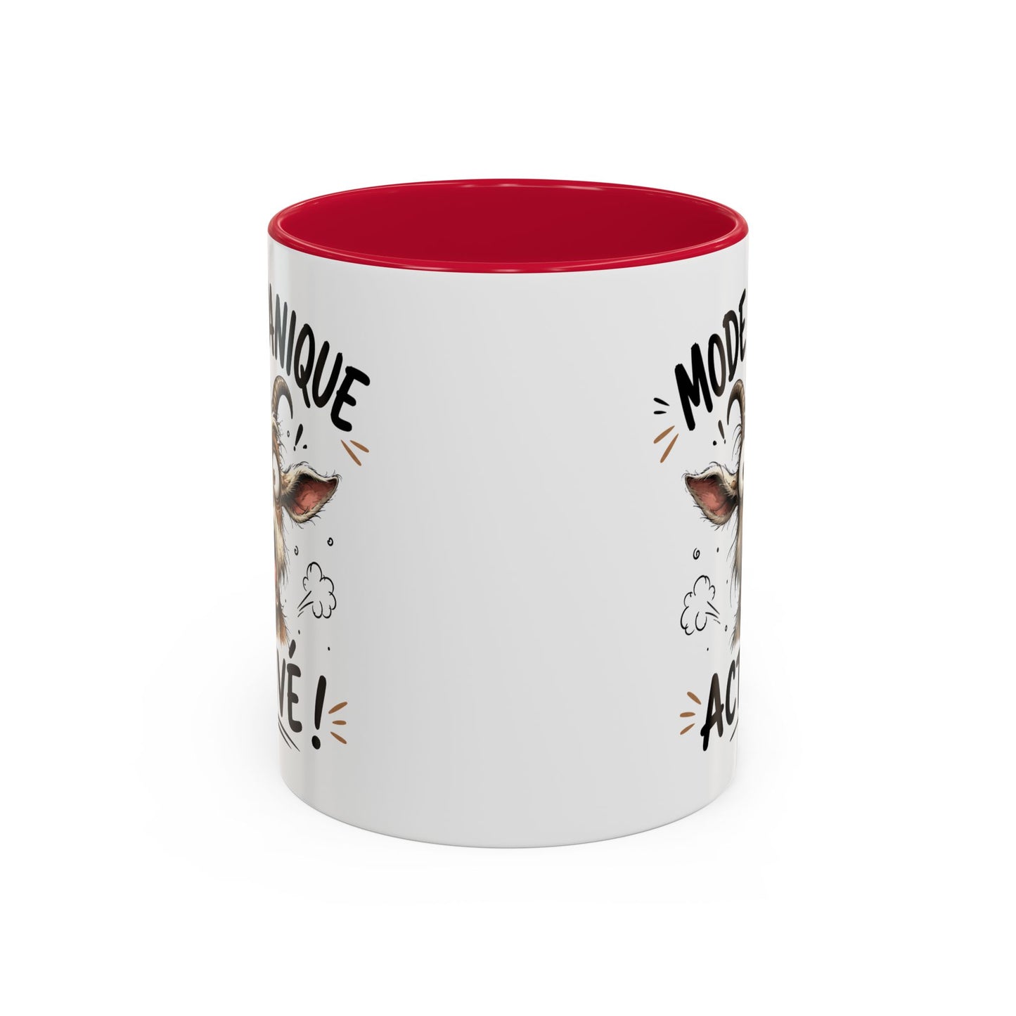 Tasse Mode Panique Activé – Mug Humour Chèvre Folle – Cadeau Drôle Homme Femme 325ml