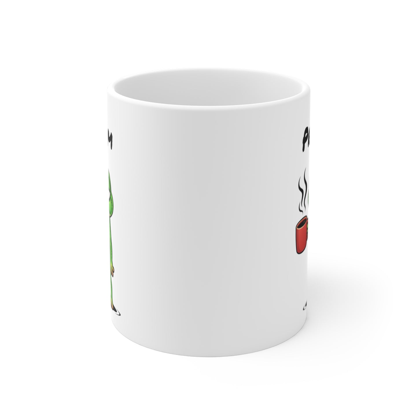 Mug Grenouille Fatiguée Personnalisable 325ml – Tasse Café Humour Animal Drôle Réveil Difficile Travail Bureau
