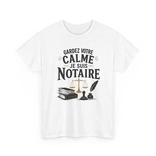 Tee Shirt Homme et Femme Notaire Humour Métier Juridique Cadeau Professionnel Droit Justice Étude Notariale