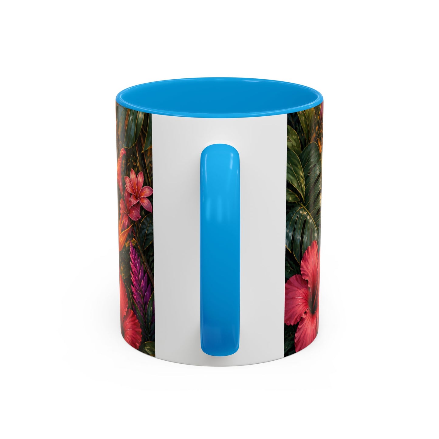 Tasse Tigre Tropical – Mug Jungle avec Tigre Majestueux, Fleurs Exotiques et Cascade au Soleil Couchant – Design Safari 325ml